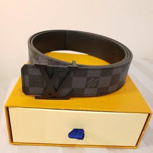 Black and silver Louis Vuitton belt